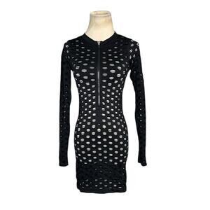 JNK black cut out long sleeves mini dress size Medium